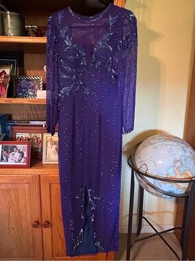 Stunning A.J. Bari Beaded black tie evening Dress 4